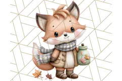 Thanksgiving Woodland Animals Clipart PNG Product Image 5