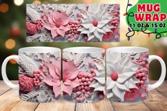 Snowy Elegance Christmas Mug Sublimation, 11oz &amp; 15oz Product Image 1