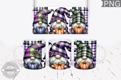 Halloween Gnome Mug Wrap Sublimation - Halloween PNG Product Image 1