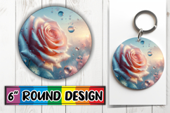 Cheerful Circle Keychains Design, 3D Flower Product Image 1