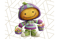 Colorful Halloween Clipart PNG, Cute Kids &amp; Candy Clip Art Product Image 5