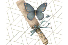 Vintage Butterfly PNG Clipart, Fairytale Cottagecore Images Product Image 5