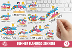 Summer Flamingo Stickers Product Image 1