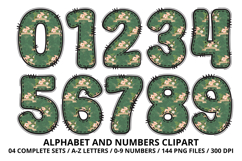 Garden Nature Beauty Alphabet PNG Letters &amp; Numbers 300DPI Product Image 5