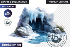 Watercolor Winter Landscapes and Snowy Cabin Illustrations Product Image 1