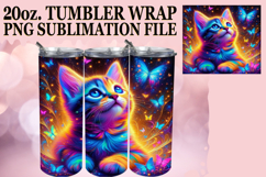 Sweet adventures 20oz tumbler wrap, Cat Product Image 1