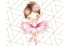 Ballerina Clipart PNG, Cute Ballet Girl Illustration Art Product Image 5