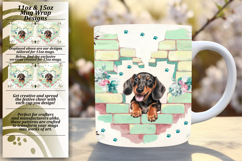 Customized 15oz Mug Wrap Png Design , Cute Dog Product Image 1