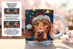 Christmas Sublimation Mug Wrap Peeking Dog Winter Design Product Image 1