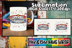 Joyful dreams 11oz 15oz sublimation wrap, Patriotic Product Image 1