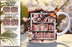 Colorful 11oz Mug Wrap Png Template , Books Product Image 1