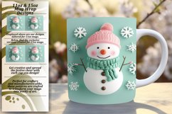 Frosty Snowman Mug Wrap 3D Sublimation Ready PNG Product Image 1