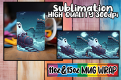 Cheerful sunsets 11oz 15oz sublimation wrap, Ghost Product Image 1