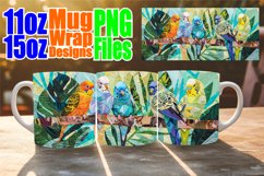 Colorful Avian Mug Sublimation Wraps 11oz &amp; 15oz Product Image 1