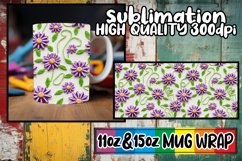 Chic 3D Flower Embroidery Mug - Sublimation 11oz/15oz Product Image 1