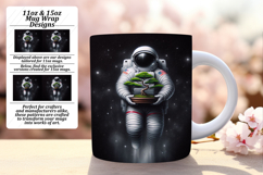 Unique 11oz Mug Wrap Png Template , Astronaut Product Image 1
