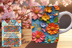 GRACEFUL 11oz PNG Mug Wrap Design , 3D Flower Product Image 1