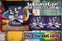 Joyful sips 11oz 15oz sublimation wrap, Mother's Day Product Image 1