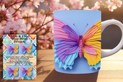 Vibrant Butterfly Bliss: Spring 3D Mug Wrap Product Image 1