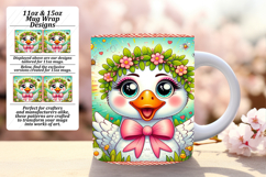 Quirky 11oz Mug Wrap Png Artwork , Goose Product Image 1