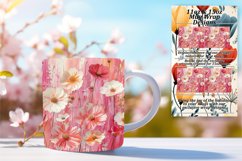 Spring Flower &amp; Stripe Mug Wrap - Delightful Spring Product Image 1