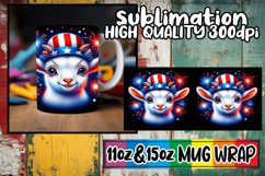 Luminous thoughts 11oz 15oz mug wrap, USA Animals Product Image 1