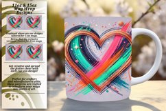 CHARMING 15oz PNG Mug Wrap , Heart Product Image 1