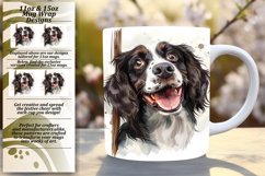 Whimsical Peek-a-Boo Dog Lover Mug Wrap - 11oz/15oz Product Image 1