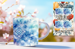 Classy 15oz Mug Wrap Png Design , Watercolor Patter Product Image 1