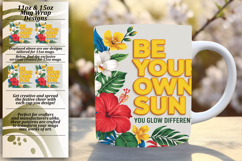 Happy 15oz Mug Wrap Png Template , Flower Quote Product Image 1