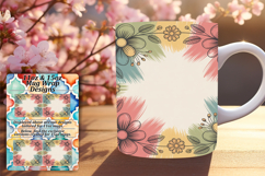 Enchanting 15oz Mug Wrap Png Template , Flowers Product Image 1