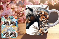 Magical 15oz Mug Wrap Png Design , Horse Product Image 1