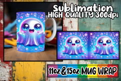 Timeless elegance sublimation print wrap, 3D Cute Ghost Product Image 1