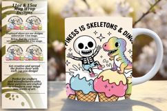 Luxurious 11oz Png Mug Wrap Template , Funny Skeleton Product Image 1