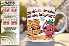 Fun 11oz Mug Wrap Png Design , Kawaii Food Product Image 1