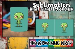 Alien UFO 11oz Mug Wrap Sublimation Design Product Image 1