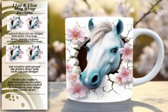 Horse Peek Illusion Watercolor Mug Design Product Image 1