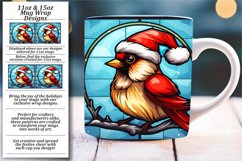 Noel Glass Pattern Mug Wrap: 11oz/15oz Product Image 1