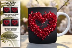 Elegant Heart Sublimation Mug Wraps Product Image 1