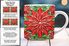 Festive Elegance: 3D Christmas Glossy Mug Wrap Product Image 1
