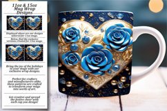 Romantic Sparkle: 3D Heart Mug Wrap Sublimation Product Image 1