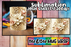 Radiant love 11oz 15oz sublimation wrap, Leopard Prints Product Image 1
