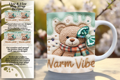 Lovely 11oz Mug Wrap Png Artwork , Holiday Product Image 1