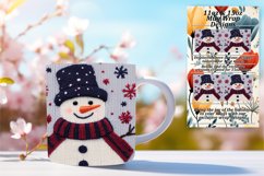 Warm 15oz Mug Wrap Png Artwork , Snowman Product Image 1