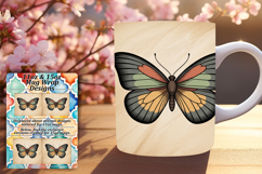 Warm 11oz Mug Wrap Png Template , Butterfly Product Image 1