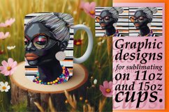 Portrait Elegance: Melanin Queen Mug Wrap,11oz/15oz Product Image 1