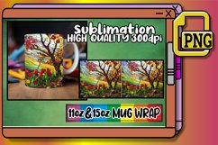 Harmonious Stained Glass Mug Wrap Wraps 11oz/15oz Product Image 1