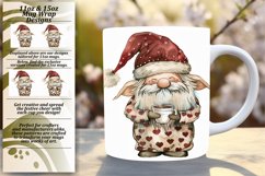 Winter Gnome Design 11oz/15oz Mug Wrap Watercolor Product Image 1