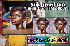 Joyful whispers 11oz 15oz sublimation wrap, Afro Girl Product Image 1