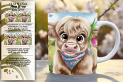 Playful Png For 15oz Mug Wrap , Cute Cow Product Image 1